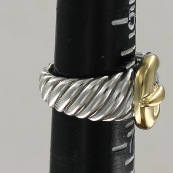 SOLD-David Yurman Silver Gold Belt Buckle Band - Picture 4 of 7